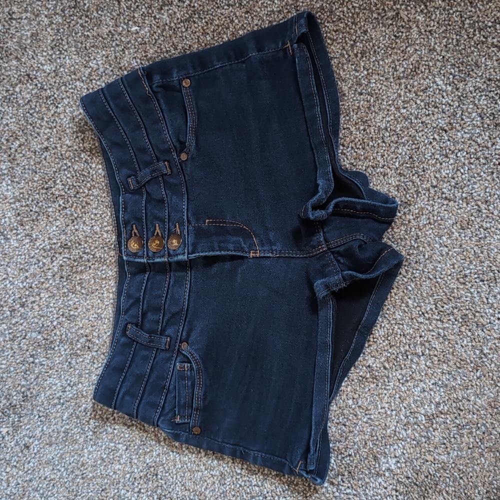 Blue Spice High Waisted Jean Shorts